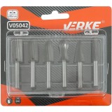 Set 6 freze pentru metal, prindere 6 mm, lungime 55mm, Verke