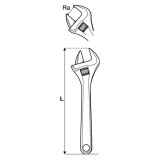 Topmaster 290908 - Cheie reglabila 28.6x200 mm otel crom vanadiu