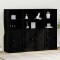vidaXL Highboard Stejar Negru Lemn compozit