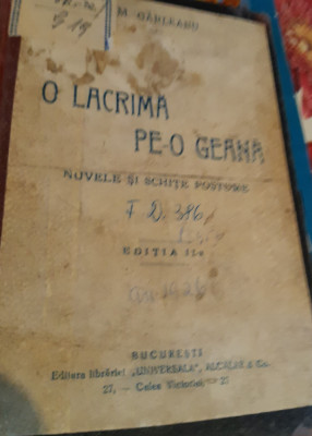O LACRIMA PE -O GEANA EMIL GARLEANU 1925 T foto