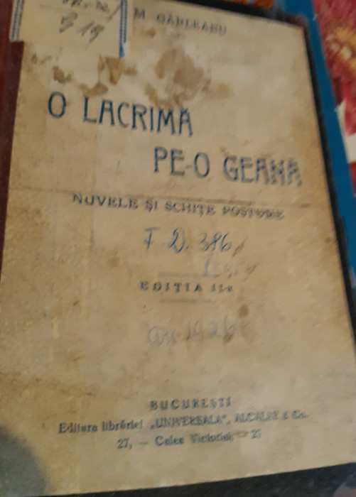 O LACRIMA PE -O GEANA EMIL GARLEANU 1925 T