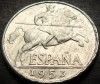 Moneda istorica 10 CENTIMOS - SPANIA, anul 1953 *cod 5118 B = A.UNC, Europa, Aluminiu