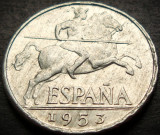 Cumpara ieftin Moneda istorica 10 CENTIMOS - SPANIA, anul 1953 *cod 5118 B = A.UNC, Europa, Aluminiu