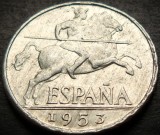 Cumpara ieftin Moneda istorica 10 CENTIMOS - SPANIA, anul 1953 *cod 5118 B = A.UNC, Europa, Aluminiu