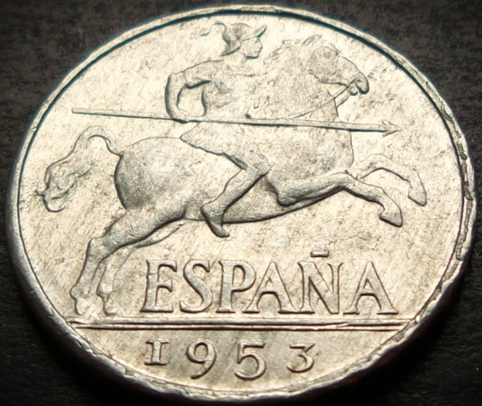 Moneda istorica 10 CENTIMOS - SPANIA, anul 1953 *cod 5118 B = A.UNC