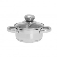 Oala cu capac din inox, capacitate 0.5 litri, 12 cm, Kinghoff