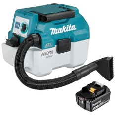 Makita DVC750LZ + BL1830B - Aspirator 64 mbar + Acumulator Li-Ion 18 V 3 Ah