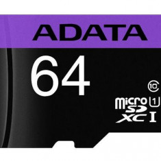 Card de memorie A-DATA micro SDXC Premier UHS-I U1 64GB (Clasa 10) + Adaptor SD