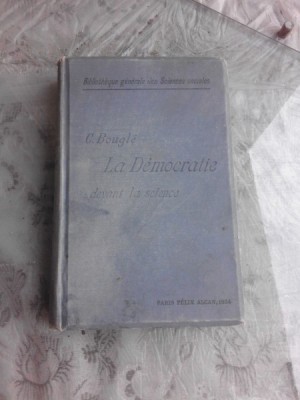 La Democratie devant la science , C. Bougle , 1904 foto