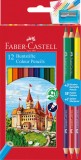 Creioane colorate 12+3 culori eco Faber-Castell
