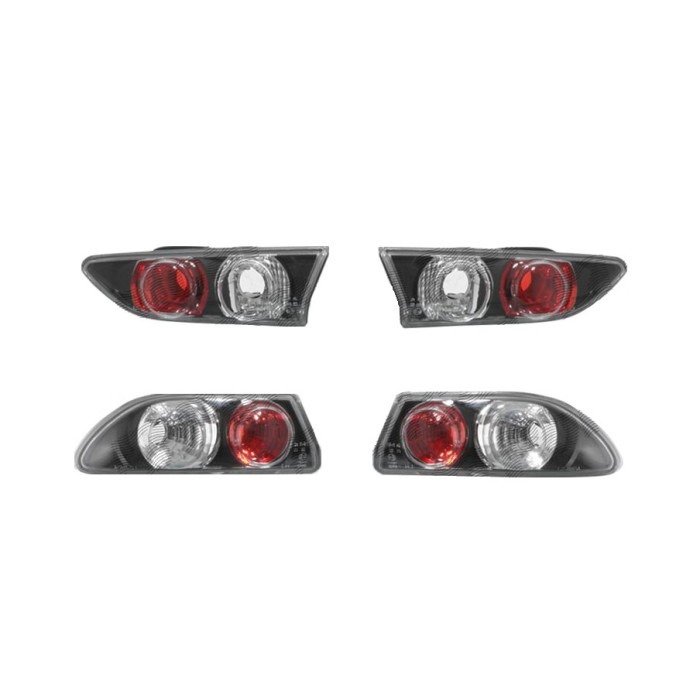 Set stopuri tuning ALFA ROMEO 156 (932), 11.1997-08.2003, Taiwan, partea stanga+dreapta, negru, transparent;