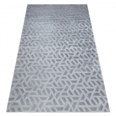 Covor PEARL 51320D gri - Geometric exclusiv, structural, 154x230 cm foto