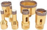 Set carote diamantate Strend Pro 7 piese, M14, 8-68 mm, box aluminiu