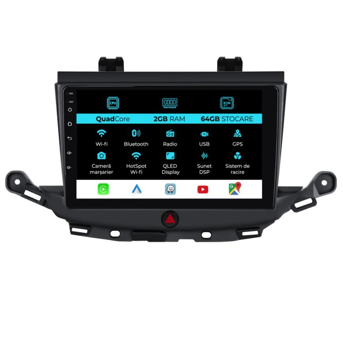 Navigatie Dedicata Opel Astra K Sedan (2016 - 2020), 9 Inch, 2Gb Ram, 64Gb stocare, Carplay
