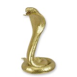 Cobra aurie-statueta din bronz cu soclu marmura TBA-251