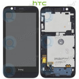 Capacul frontal al modulului de afișare HTC Desire 510 + LCD + digitizer gri &icirc;nchis