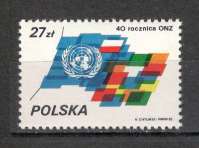 Polonia.1985 40 ani ONU MP.182 foto