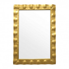 Oglinda decorativa Fezco, Pakoworld, 72x102 cm, metal/sticla, auriu