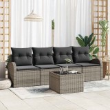 Cumpara ieftin Set de canapele pentru gradina 5 buc. Gri 55 x 55 x 37 cm