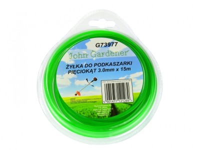 Fir taiere pentru masini de tuns iarba, pentagonala, din plastic, 3mm x 15m, GEKO G73977 foto