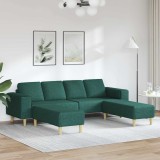 vidaXL Set de canapea Verde &icirc;nchis țesătură 3335116