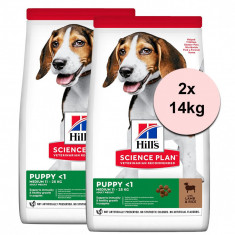 Hill&#039;s Science Plan Canine Puppy Medium Lamb &amp; Rice 2 x 14 kg