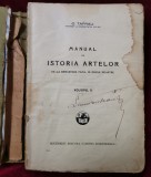 1927 O Tafrali Manual de Istoria Artelor vol 2, Cartea Romaneasca Educational