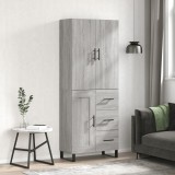 vidaXL Dulap &icirc;nalt, gri sonoma, 69,5x34x180 cm, lemn compozit