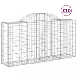 Cumpara ieftin Cosuri gabion arcuite 10 buc, 200x50x100/120cm, fier galvanizat