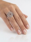 Cumpara ieftin Inel din Argint 925 Cocktail cu Design Geometric Filigranat E i Zirconiu , O Declaratie de Stil