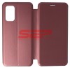 Husa Flip Xiaomi Redmi 9T Wine Red, Toc Protectie Tip Carte
