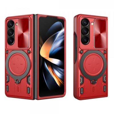 Husa pentru Samsung Galaxy Z Fold5 F946, Techsuit, CamGuard Pro, Rosie foto