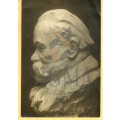 FOTO, BUST CALISTRAT HOGAS, SCULPTOR M. ONOFREI, IASI 1918