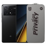 Folie de Protectie pentru Xiaomi Poco X6 Pro, TEO, Sticla Securizata ESD Antistatica, Super-X Privacy OG, Margini Negre, 0.30 mm, Transparent Inchis