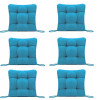 Set Perne decorative pentru scaun de bucatarie sau terasa, dimensiuni 40x40cm, culoare Albastru, 6 buc/set, Palmonix