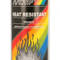 Spray Vopsea Rezistenta Temperatura Motip, Gri, 500ml
