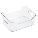 Coș Depozitare Plastic, Model cu M&acirc;ner, Capacitate 1L, Transparent, Oem