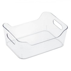 Coș Depozitare Plastic, Model cu M&acirc;ner, Capacitate 1L, Transparent