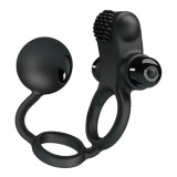 Inel pentru penis cu stimulator clitoridian cu vibratii Pretty Love Vibration