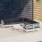 Gossi set mobilier de gradina cu perne, 9 piese, alb, lemn de pin