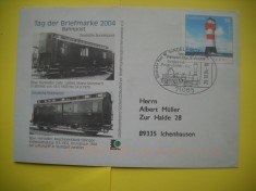 HOPCT PLIC FDC S NR 128 ZIUA MARCII POSTALE 2004 TREN / TRENURI GERMANIA