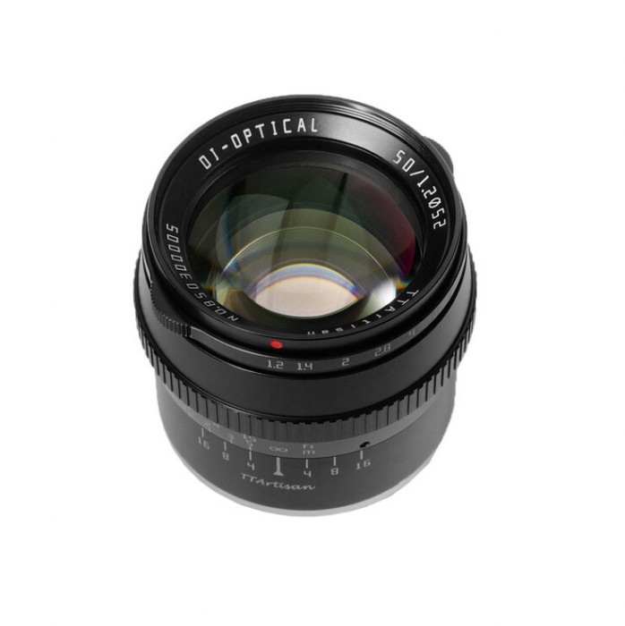 Obiectiv manual TTArtisan 50mm F1.2 negru pentru Leica L-mount