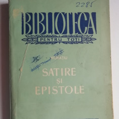 myh 412f - BPT - Horatiu - Satire si epistole - ed 1959