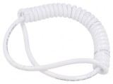 Cablu spiralat neecranat PUR alb 3G1mm2 0,2m-0,7m