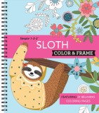 Color &amp; Frame - Sloth (Adult Coloring Book)