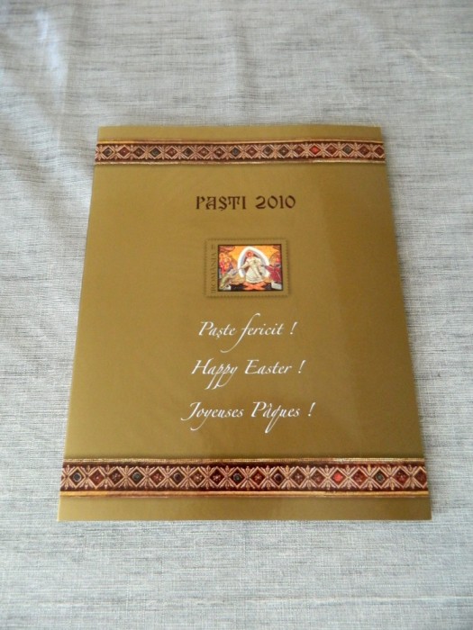 Mapă filatelică Paști 2010 - LP 1858 b