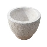 Ghiveci din marmura alba &ndash; conic diametru 55 cm, inalt 45 cm &ndash; gama premium