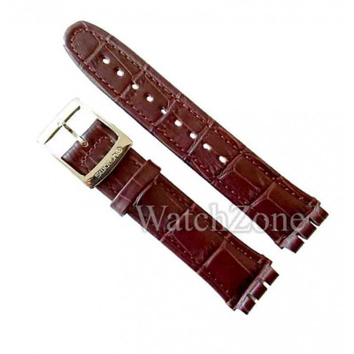 Curea Swatch Piele Maro 17mm 19mm 23mm WZ1406 foto