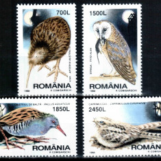 Romania 1998, LP 1458, Pasari de noapte, seria, MNH! LP 2,00 lei