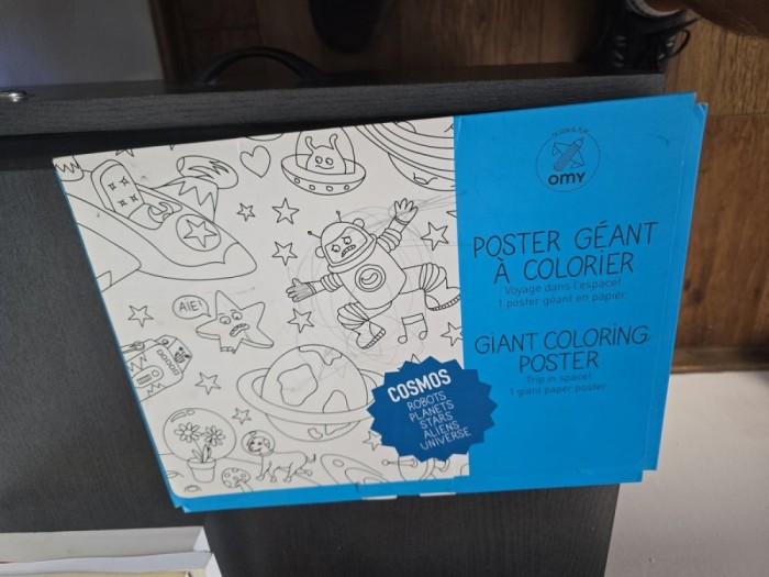 Poster G&eacute;ant &agrave; Colorier - Cosmos - OMY